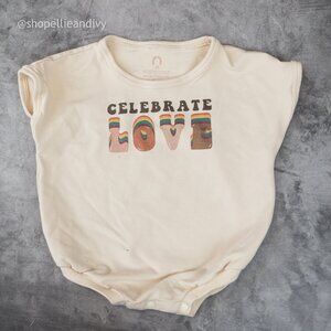 Peco Baby 2T Celebrate Love Short Sleeve Romper